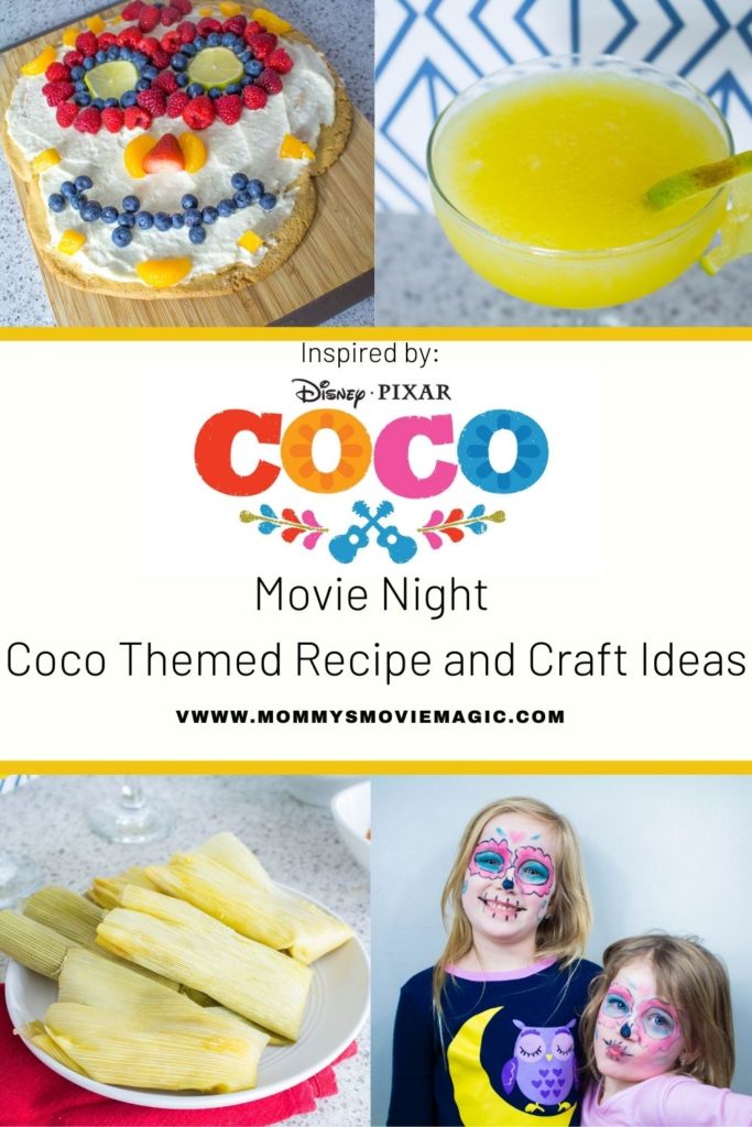 Coco Movie Night for Family Movie night idea with Coco Party food and Day of the Dead Celebration with the kids