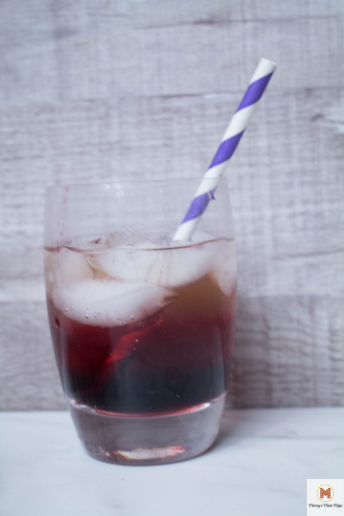 Princess and the Frog movie night drink recipe idea. Layered drink idea