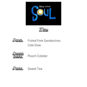pixar soul movie night menu and recipes