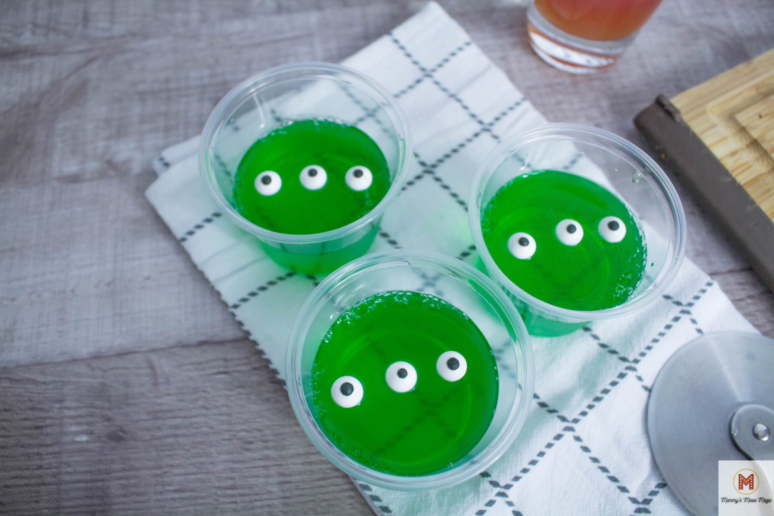 Toy Story Movie Night for Family Movie night idea with Toy Story Party food - Alien Jello Recipe